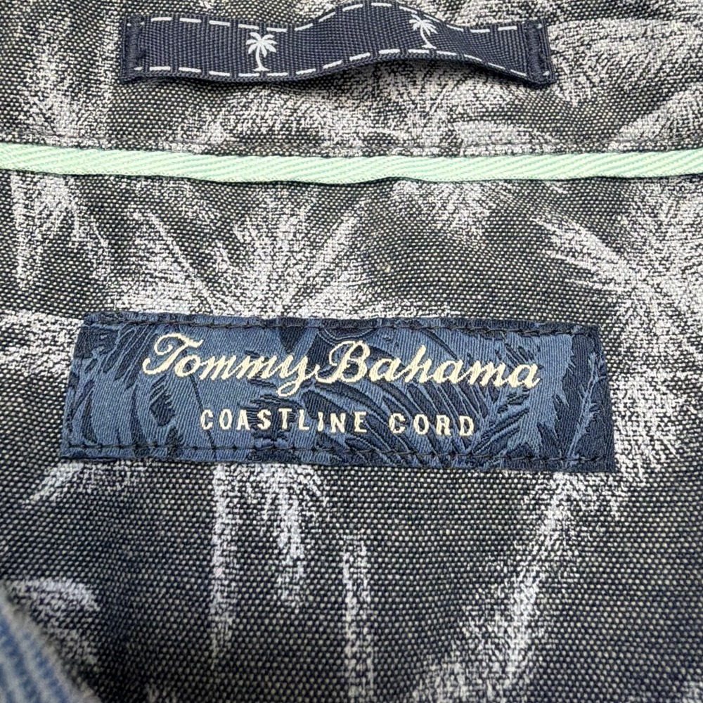 Tommy Bahama Corduroy Shirt Mens 3XL Blue Plaid Long Sleeve Cotton - Picture 5 of 10